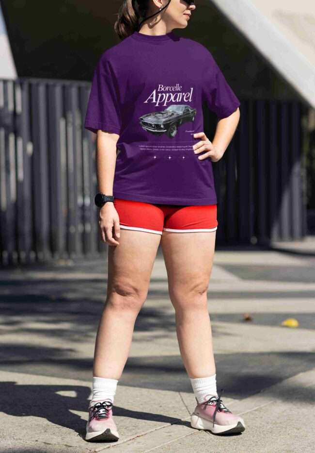 oversized t shirt mockup of a cropped face woman getting ready for a run m40019 1 scaled