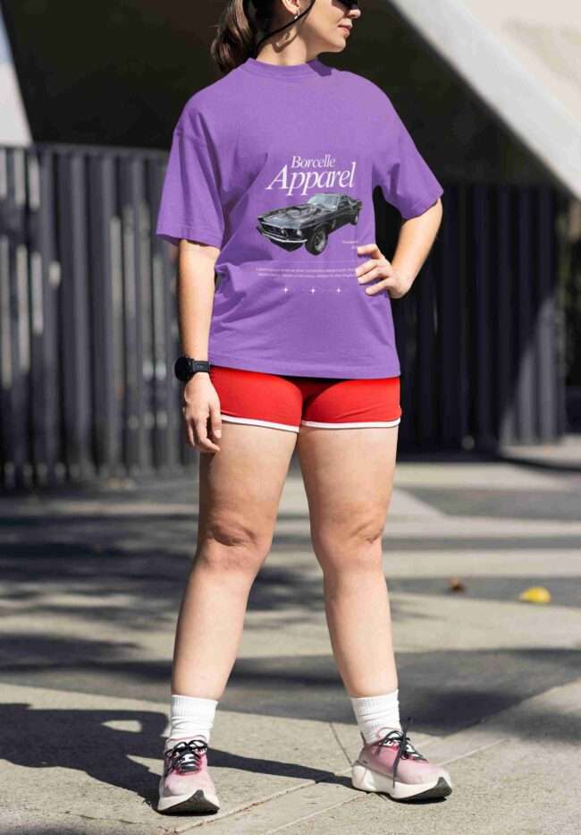 oversized t shirt mockup of a cropped face woman getting ready for a run m40019 4 scaled