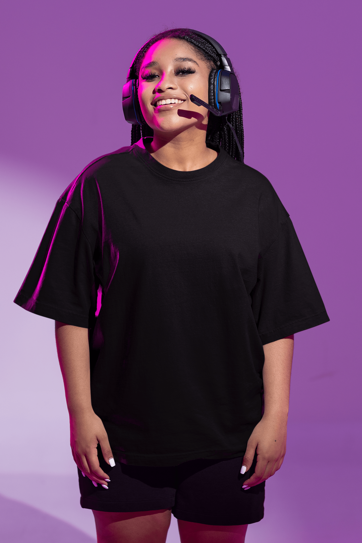 oversized tee mockup featuring a gamer m28492 min