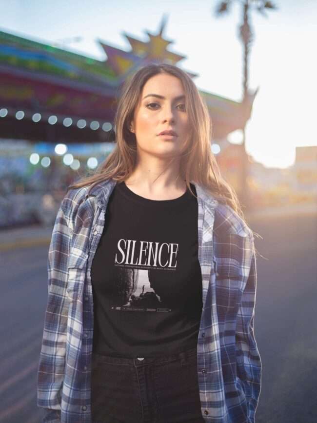 portrait of a beautiful woman wearing a crop top tee mockup a19435 1