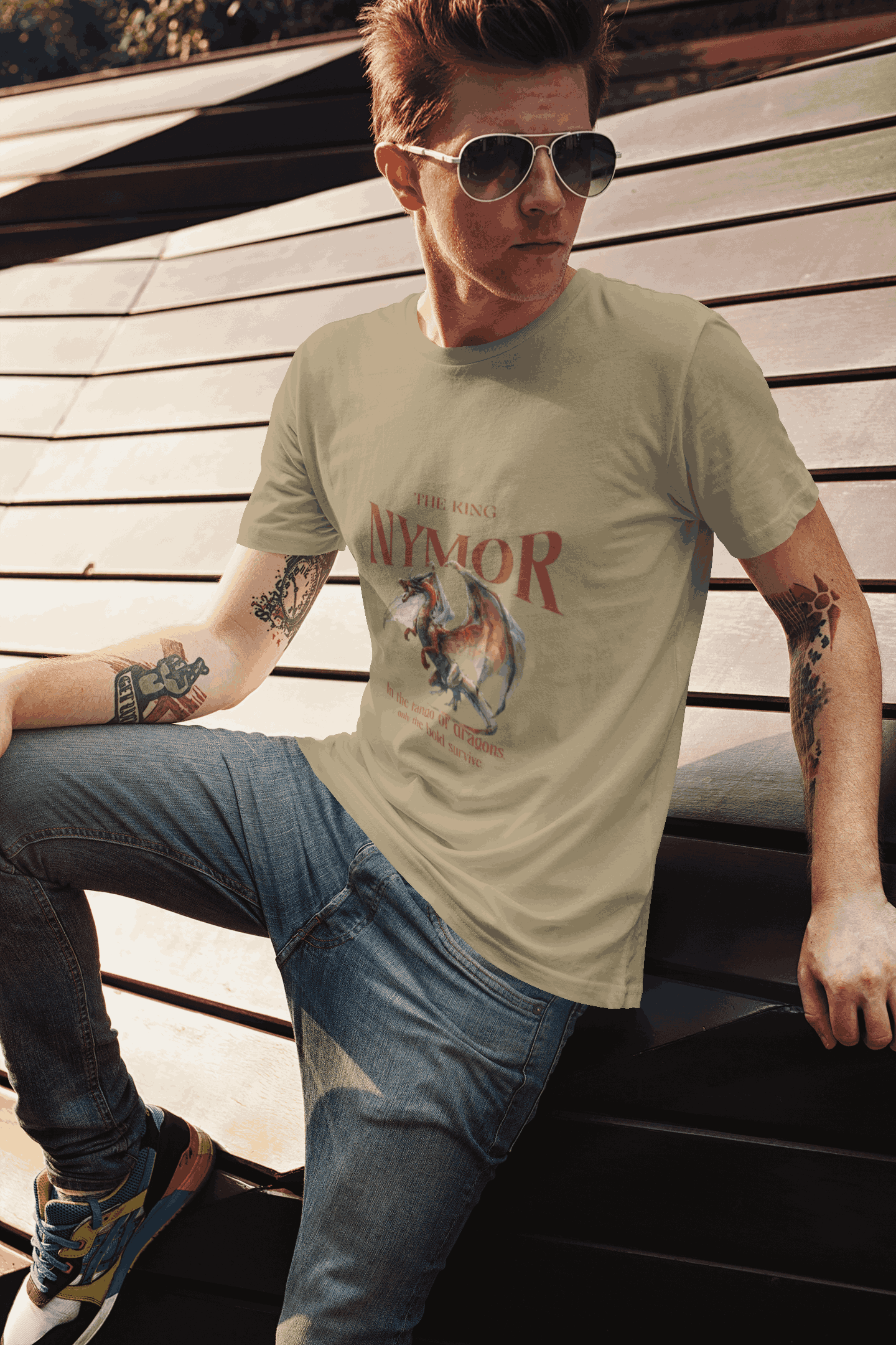 t shirt mockup of a tattooed man with sunglasses posing 2195 el1 1 11zon