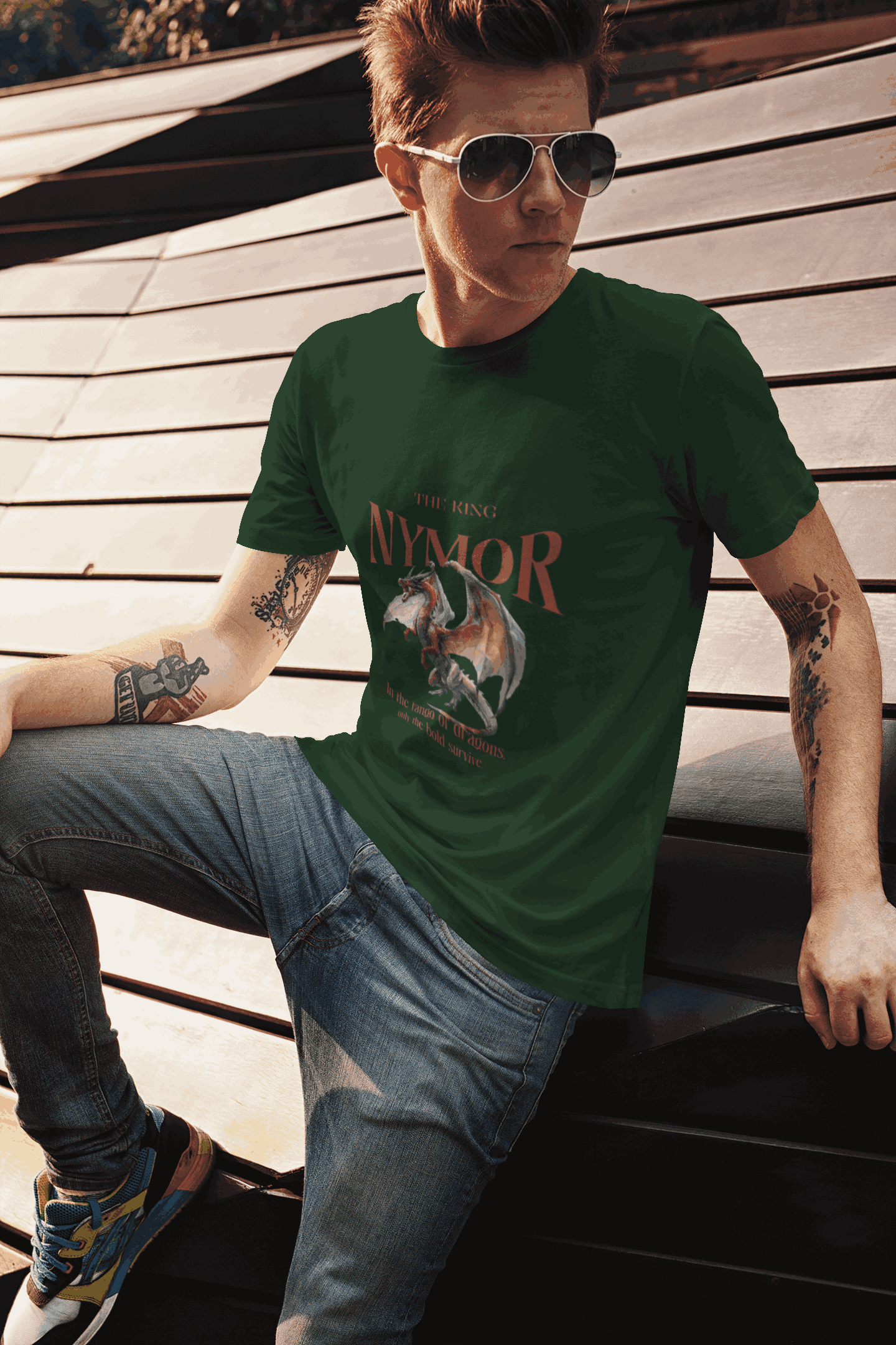 t shirt mockup of a tattooed man with sunglasses posing 2195 el1 4 11zon